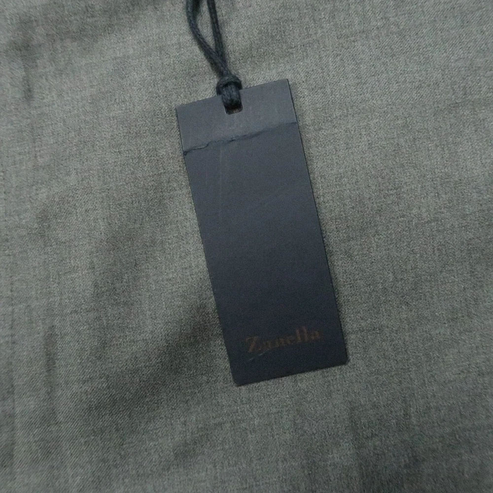 Zanella Pants Mens 46x22 Gray Wool Ken Quattro Lame Trousers NWT‎